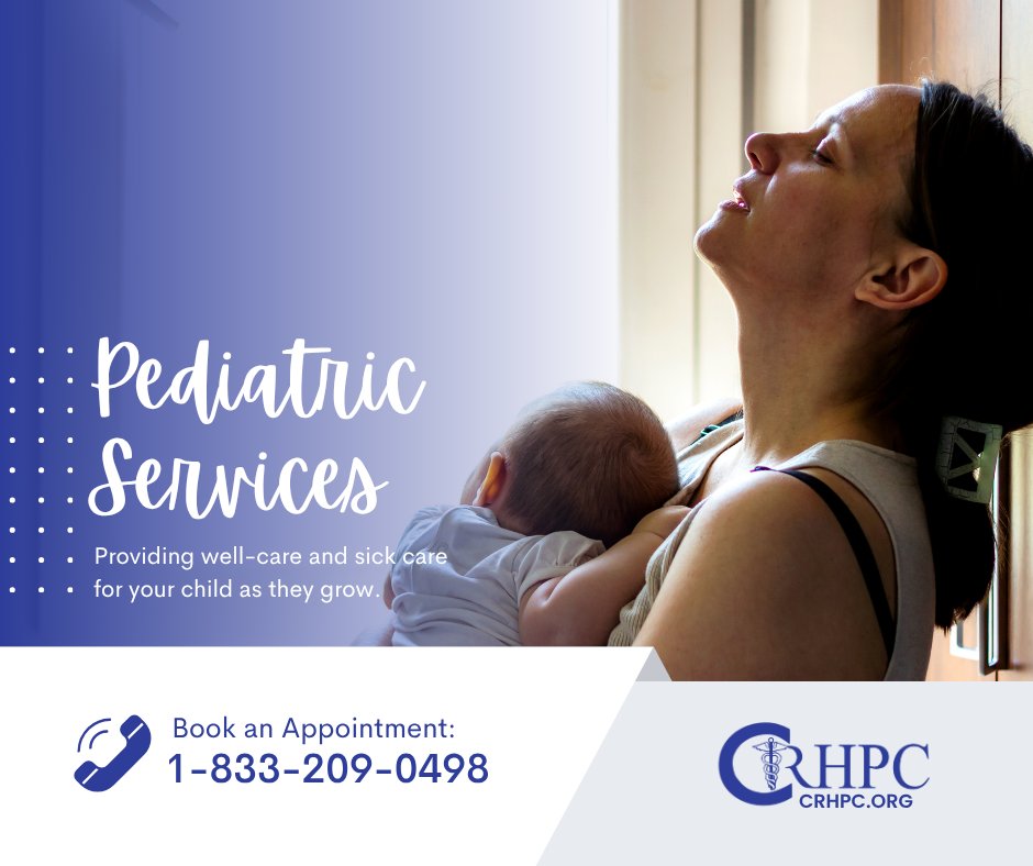 CRHPC's tweet photo. CRHPC’s pediatric providers are here to keep your child healthy and thriving, from routine checkups to managing chronic conditions. Caring for your child’s health today helps set them up for a healthy future.

#NACHC #Pediatrics #FamilyCare https://t.co/LTdP1G17ES