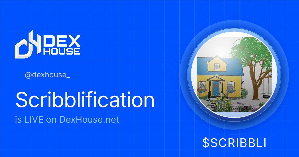 dexhouse_'s tweet image. $SCRIBBLI is live on ##DexHouse 🎊 

Under 1M mc 🔥

Link: dexhouse.net/token-detail/8…

#dh #newgems #100xgems #bsc