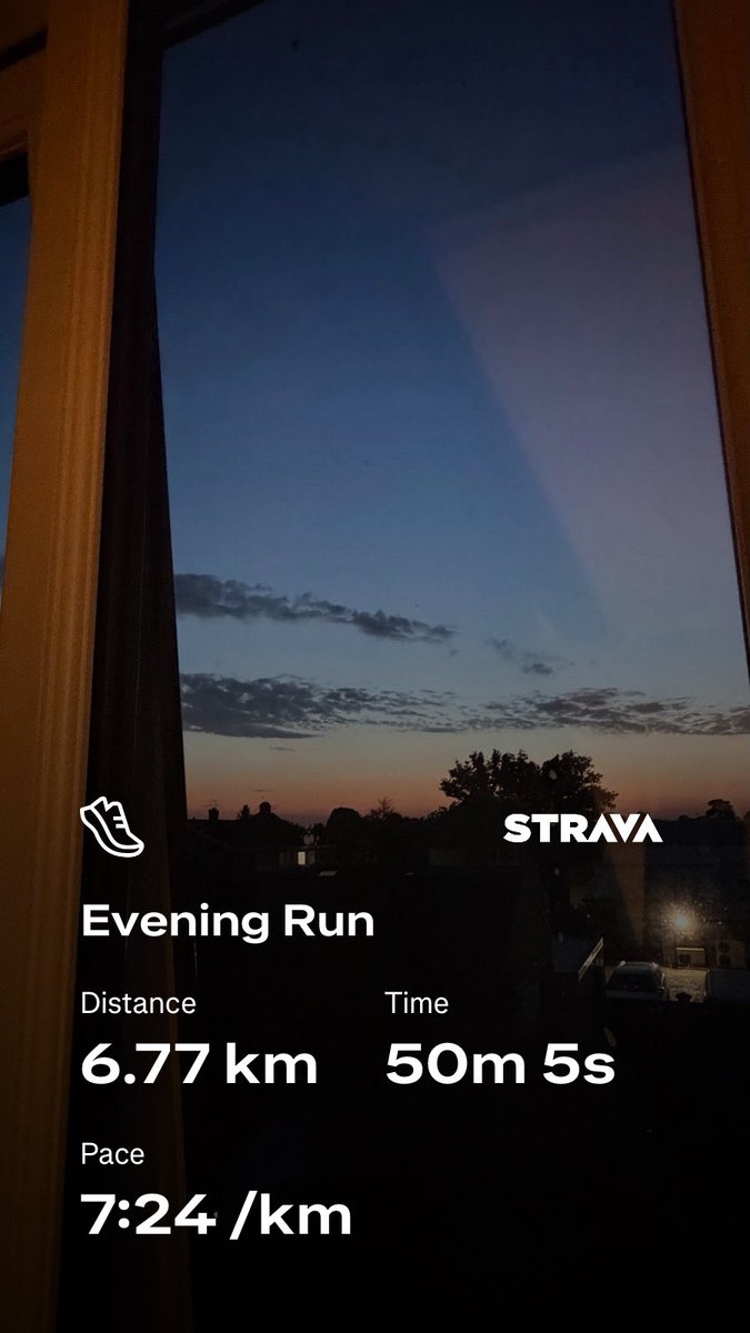 My first evening run and I absolutely loved it 😊