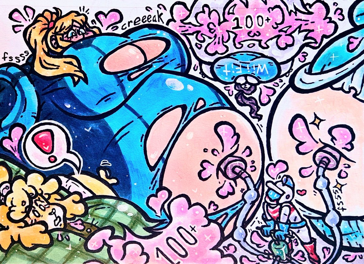 AnnieSinz's tweet photo. [ cw: inflation, popping ]
DigDug is Now in Smash, I promise >:3c 🎊 https://t.co/Xais3xFIeg