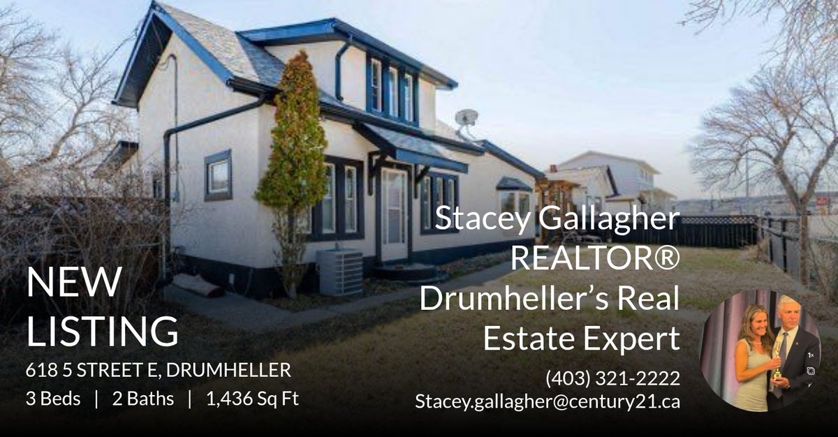 SoldbyStacey's tweet photo. 🏡New Listing🏘️  618 5 Street EDrumheller

Lets start the home search process!
Message me to find out how to get on my exclusive list and see all the homes that fit your search criteria.

Stacey Gallagher
REALTOR®️
Cell: 403-32... https://t.co/AbZBTvMiJ2 https://t.co/AG9DiJJkgE