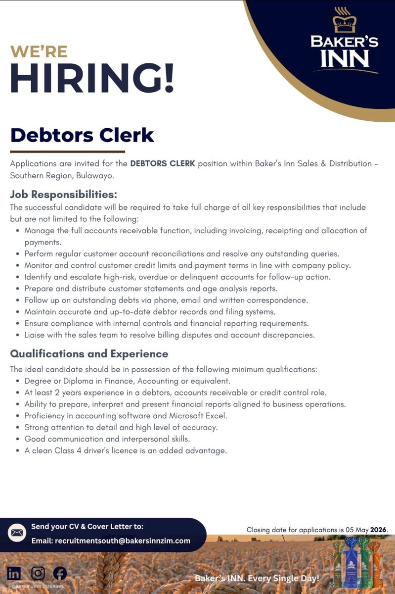 VacancyNotebook's tweet image. Follow  us  for the Latest Vacancies Updates in 2026  Zimbabwe 🇿🇼 🇿🇼 
👇👇👇👇
x.com/VacancyNotebook

#vacancy #hiring  #Harare #zimbabwe #Bulawayo #Africa #career