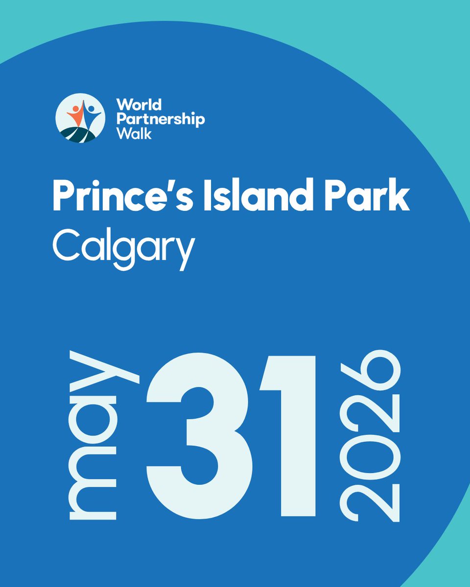 WPWalk's tweet photo. Calgary, mark your calendar! 

The World Partnership Walk is happening at Prince’s Island Park on May 31. It's a day to come together, step forward, and take action for a better world. 

📅 May 31 
📍 Prince’s Island Park 

Get ready to turn your steps into impact! 

#WPWalk https://t.co/ElyiwIJPRe