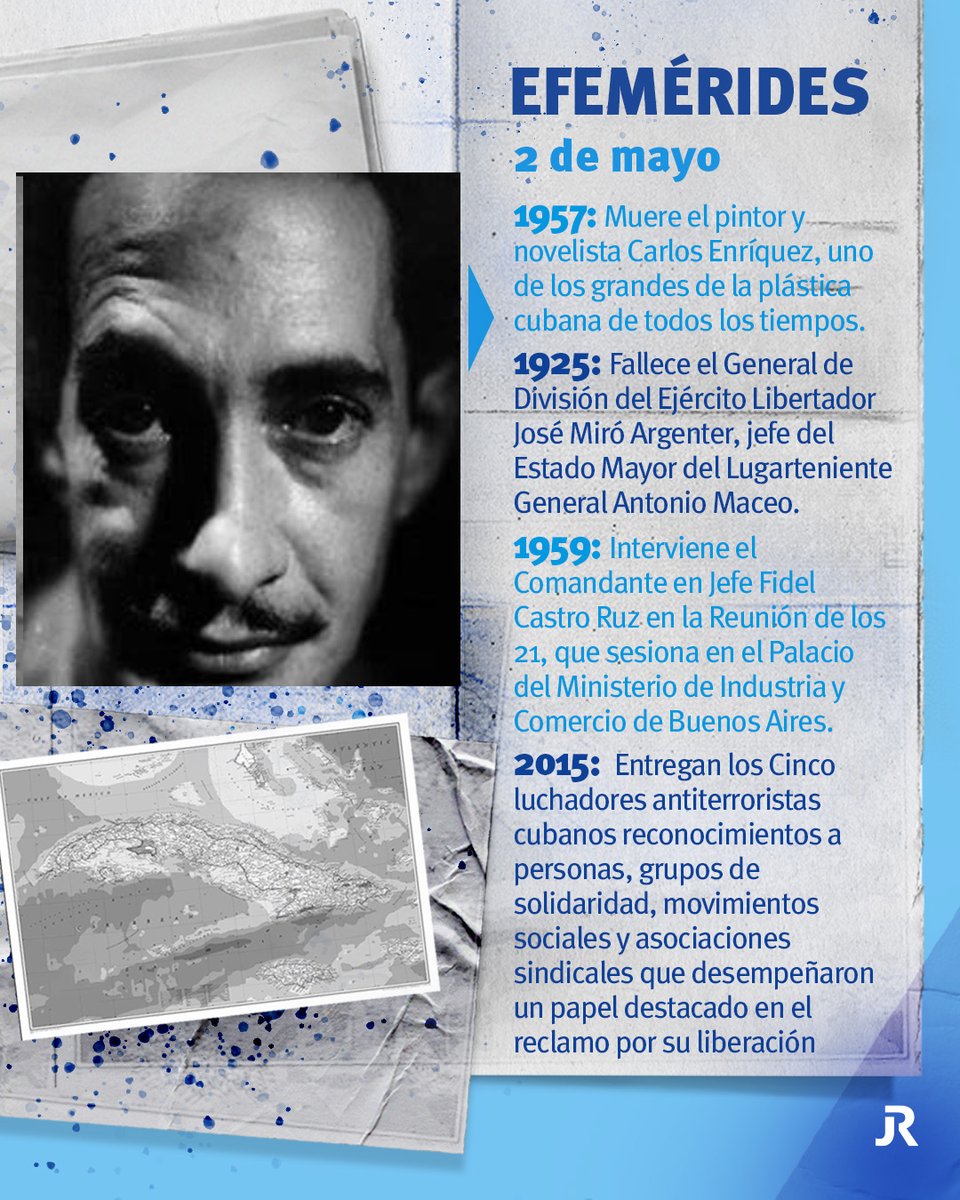 JuventudRebelde's tweet image. Resumen de #Efemérides hoy 2 de Mayo en #Cuba🇨🇺

#CubaViveEnSuHistoria