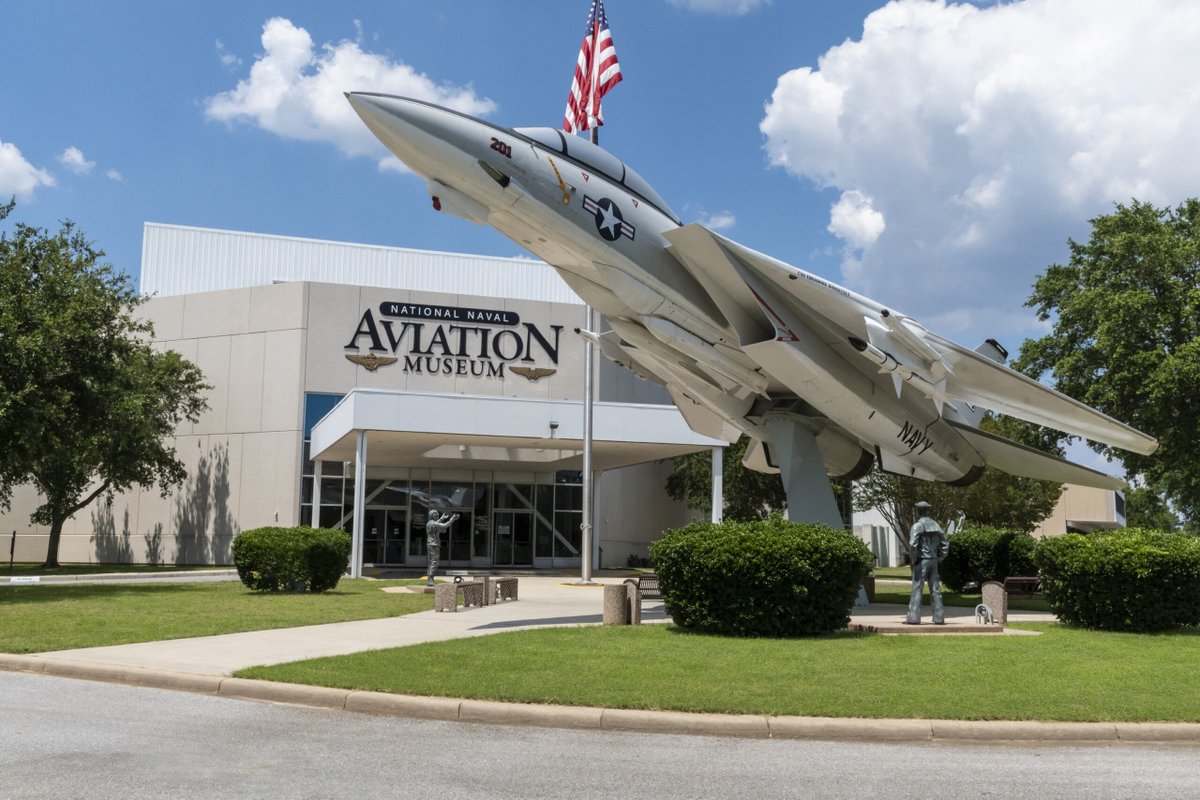 NASPCOLA's tweet image. Public visitation to areas of public interest onboard NAS Pensacola, including the National Naval Aviation Museum and the Pensacola Lighthouse, is available daily from 9 a.m.-3 p.m. through the West Gate. Individuals accessing the installation must have a REAL ID or U.S. passport