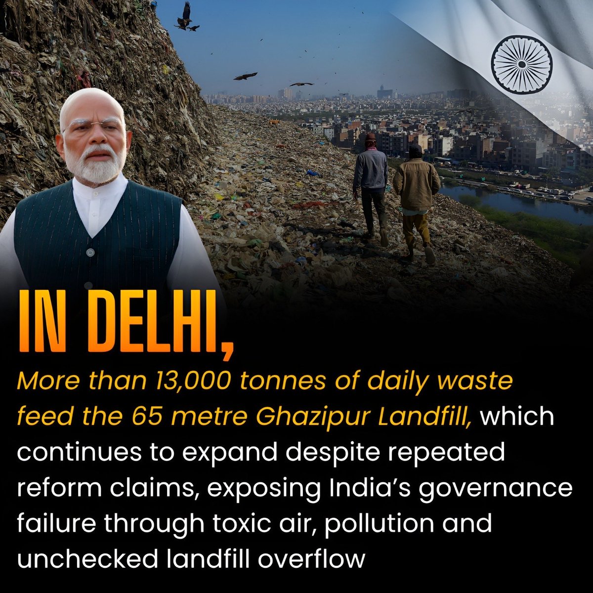 ayeshazahr80067's tweet image. Delhi’s waste crisis continues to draw attention, with landfills like Ghazipur highlighting serious challenges in urban waste management, capacity planning, and environmental impact. #Delhi #WasteManagement #Environment #UrbanIssues