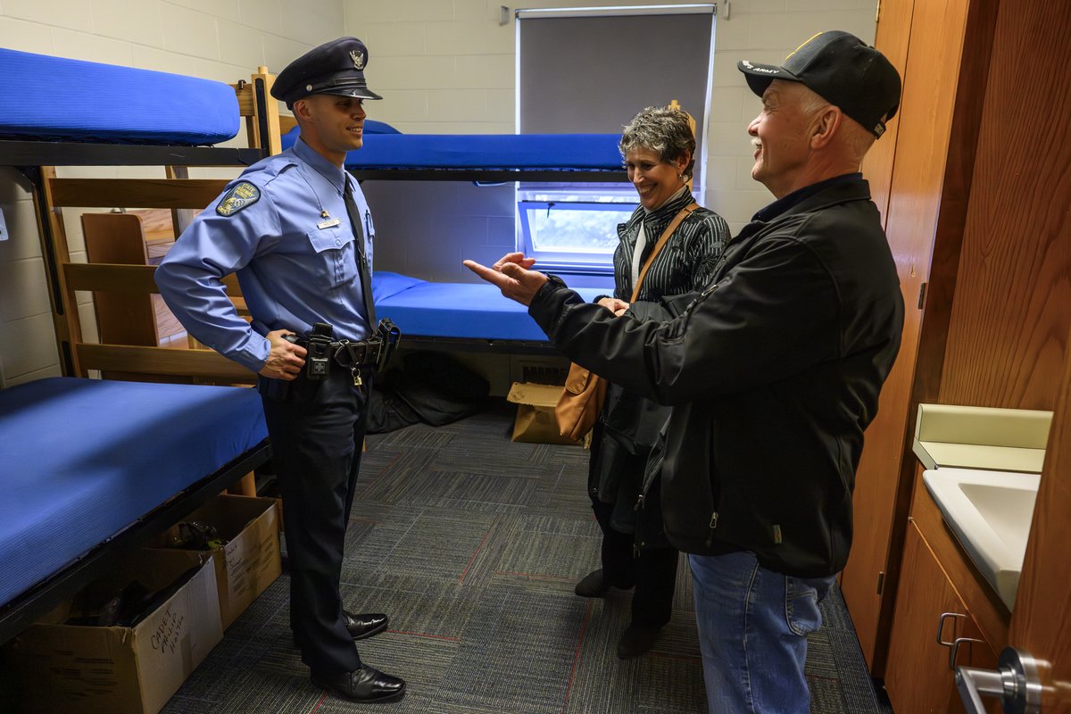 OSHP's tweet photo. Earlier today, our Training Academy hosted an Open House and Family Day for #OSHPCadetClass179. This day also marks a milestone in their training as they have earned, and are officially presented with, their class guidon. https://t.co/H2q7QhGejA