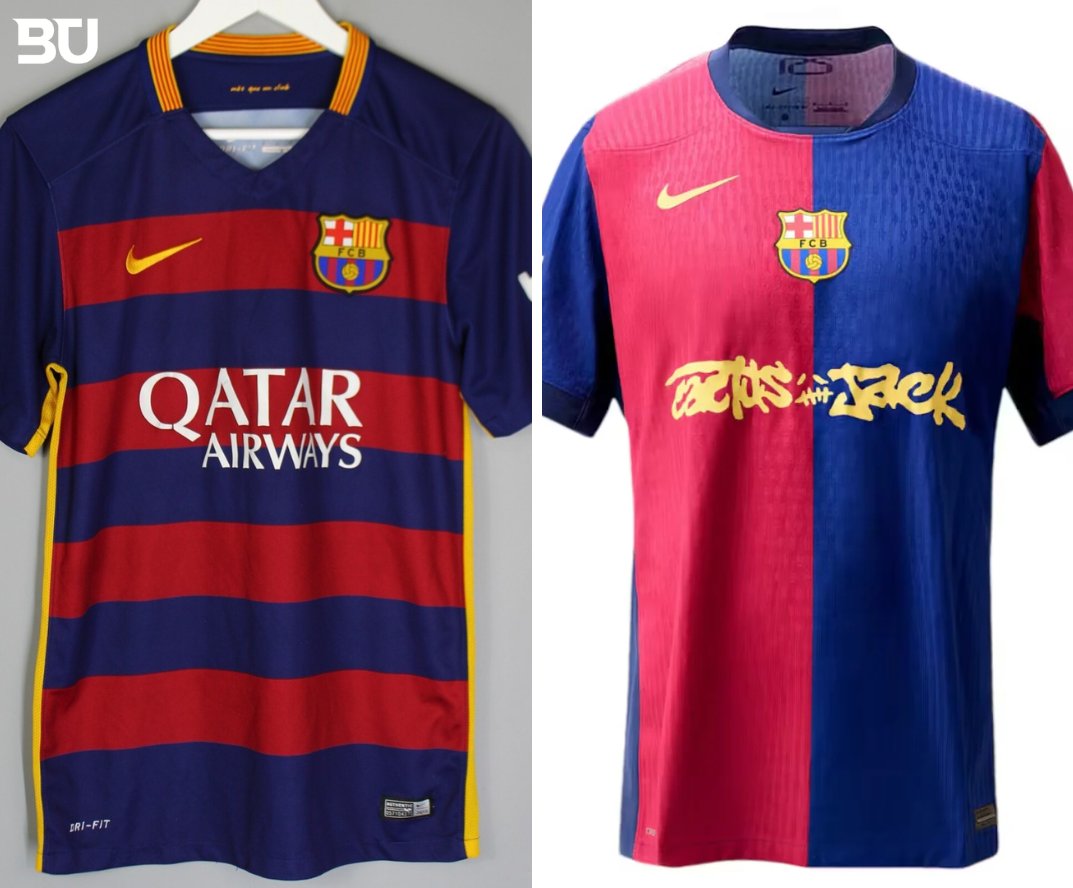 BarcaUniversal's tweet image. 🚨 DID YOU KNOW: Barça’s 2015/16 horizontal-striped kit is their best-selling shirt ever, with around 3,600,000 units sold.

But with modern shirt prices and Barça’s retail growth, the club’s biggest revenue peak came recently: €277M from kit and merchandising in 2024/2025.