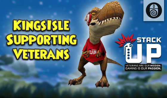 Wizard101's tweet photo. KingsIsle is teaming up with Stack Up once again to support veterans! 🤝

The Charity Rex Mount will be in the Wizard101 online cart now through the end of May. All proceeds from the sale of this charity mount will be sent to Stack Up! https://t.co/ewAjJmR1KE #Wizard101 https://t.co/kYZnD82KOf