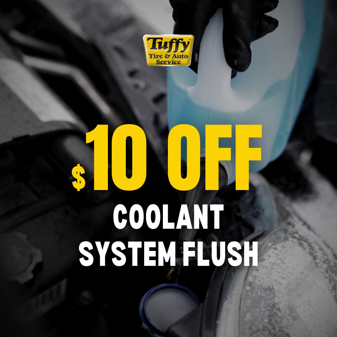 auto_tuffy's tweet image. Is your car overheating? 🚗 Get a Coolant System Flush at Tuffy Lake in the Hills and save $10! ✨ } #CarCare #CoolantFlush #AutoRepair #LakeInTheHills #TuffyService