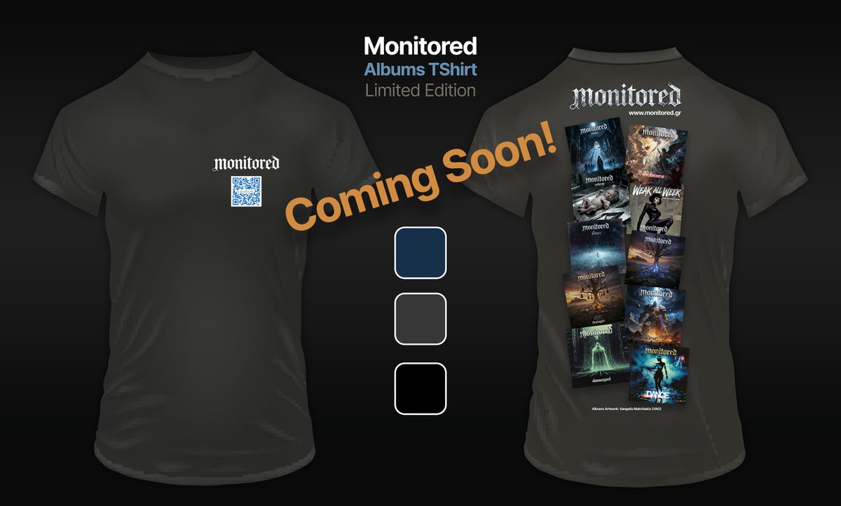 AxEasy's tweet image. Ελπίζω σύντομα να δούμε αυτό το tshirt φορεμένο.
#Monitored #tshirt #limitededition #comingsoon #bandtshirt #limitedrun #MonitoredBand @MonitoredBand