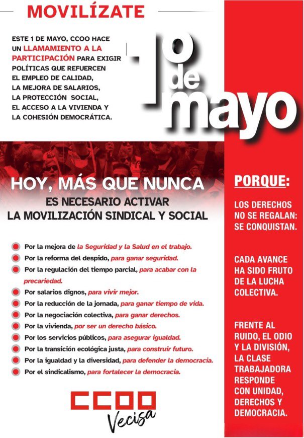 CCOO VECISA tweet media