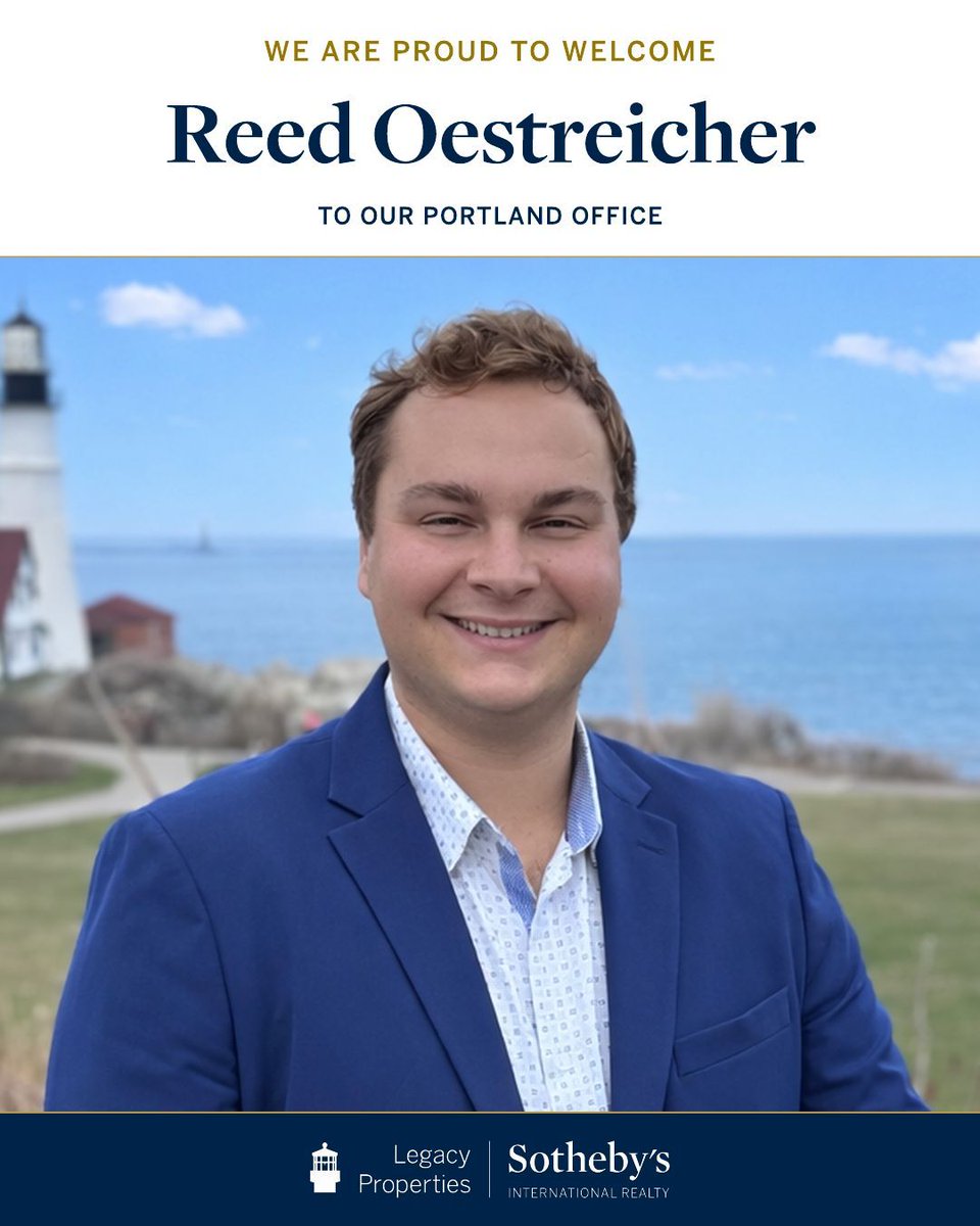 LegacySIR's tweet photo. Please join us in welcoming Reed Oestreicher to our Portland office. A Maine native with a background in engineering and business, he brings a thoughtful, analytical approach to real estate as he returns home to the coast he’s always loved.

Learn more: https://t.co/1UeGQuvht6 https://t.co/quzHmcVisn