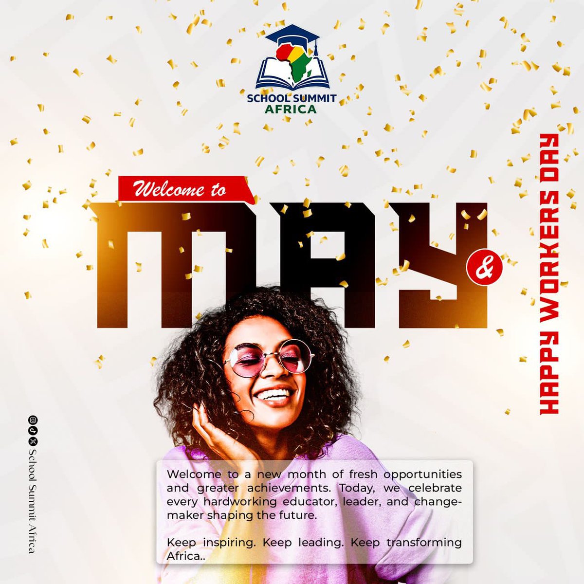 SchoolSummitAf's tweet image. New month, new goals! Let’s keep elevating education and making an impact. Together, we’re shaping Africa’s future, one summit at a time. #SchoolSummitAfrica #EmpowerEducation #NewMonthNewGoals