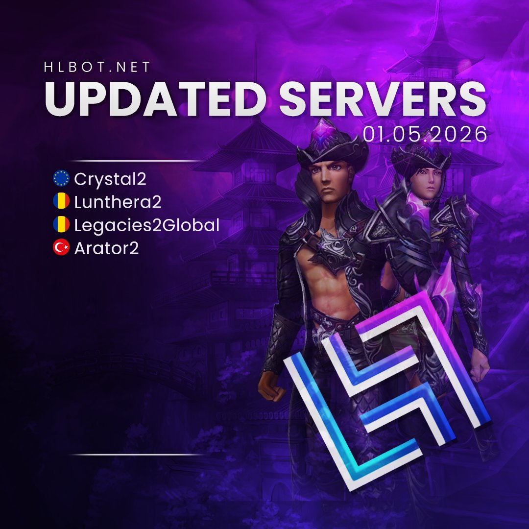 hlbotnet's tweet photo. New servers added 😍#hlbot #metin2

- Crystal2
- Lunthera2
- Legacies2Global
- Arator2 https://t.co/MKb1TgFVRD