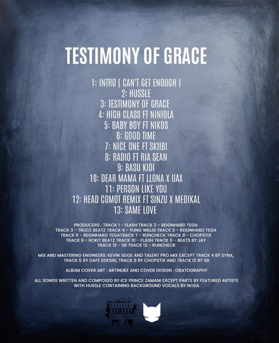 Vflash_X's tweet image. Testimony of Grace 💿 — out now.

Production credits: track 1 - Intro &amp;amp; track 10 - Dear Mama

The work speaks for itself. #vflash 
@Iceprincezamani 🤍