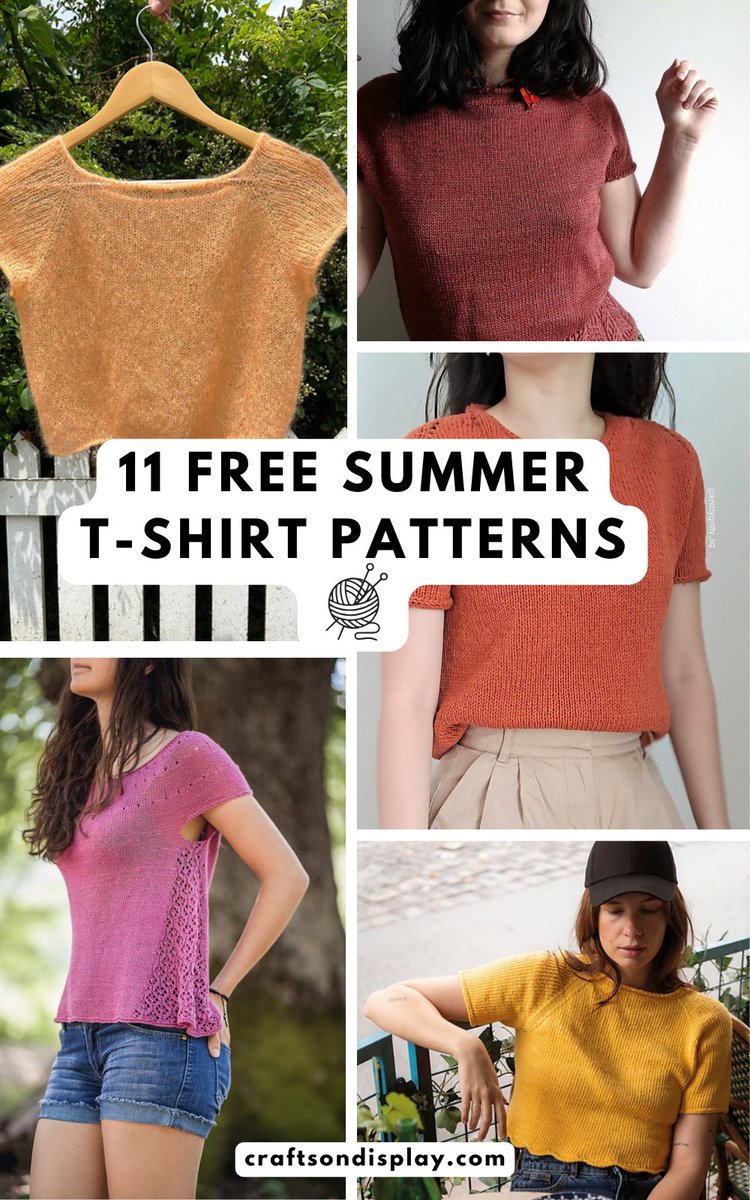 CraftsOnDisplay's tweet photo. Knitting for spring and #summer is a whole different vibe. It’s all about lighter yarn weights, open stitches, and relaxed fits ☀️ #knittingpattern https://t.co/hZWY6ASoAj https://t.co/C2lPncmuzj