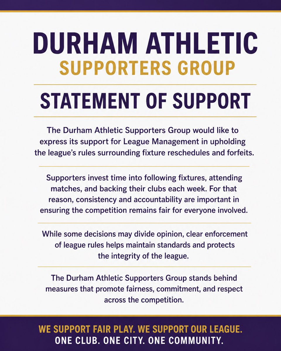 Durham Athletic Supporters Group tweet media