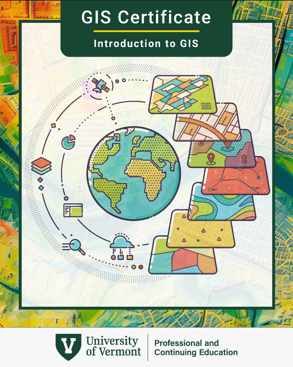 uvmPACE's tweet image. Geographic Information Systems (GIS) is the connective tissue of modern data analysis. Build advanced skills in subjects like Remote Sensing, Geospatial Computation, and Data Visualization.

Fall courses start in August and are fully online. bit.ly/4w3FrpD

#DataViz #GIS