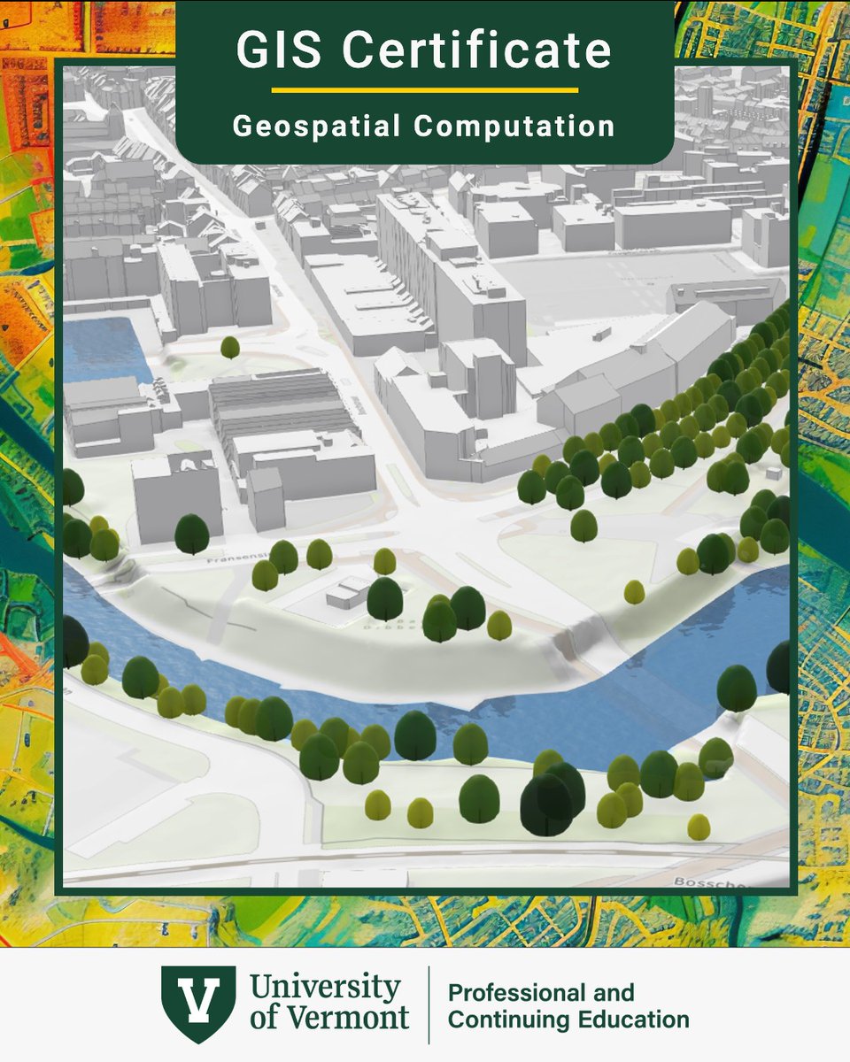 uvmPACE's tweet image. Geographic Information Systems (GIS) is the connective tissue of modern data analysis. Build advanced skills in subjects like Remote Sensing, Geospatial Computation, and Data Visualization.

Fall courses start in August and are fully online. bit.ly/4w3FrpD

#DataViz #GIS