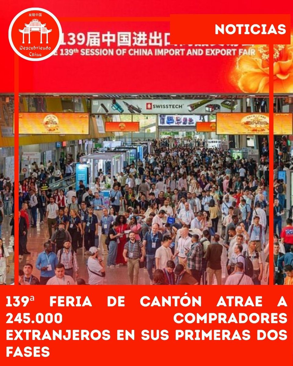 Descubre_China's tweet image. El emblemático evento comercial de China registra un crecimiento en participación internacional, consolidando su rol como termómetro del comercio global 

Detalles en el link👉🏻 n9.cl/9vv9o9

#China #Asia #Cantón #Guangzhou #Guangdong #Comercio