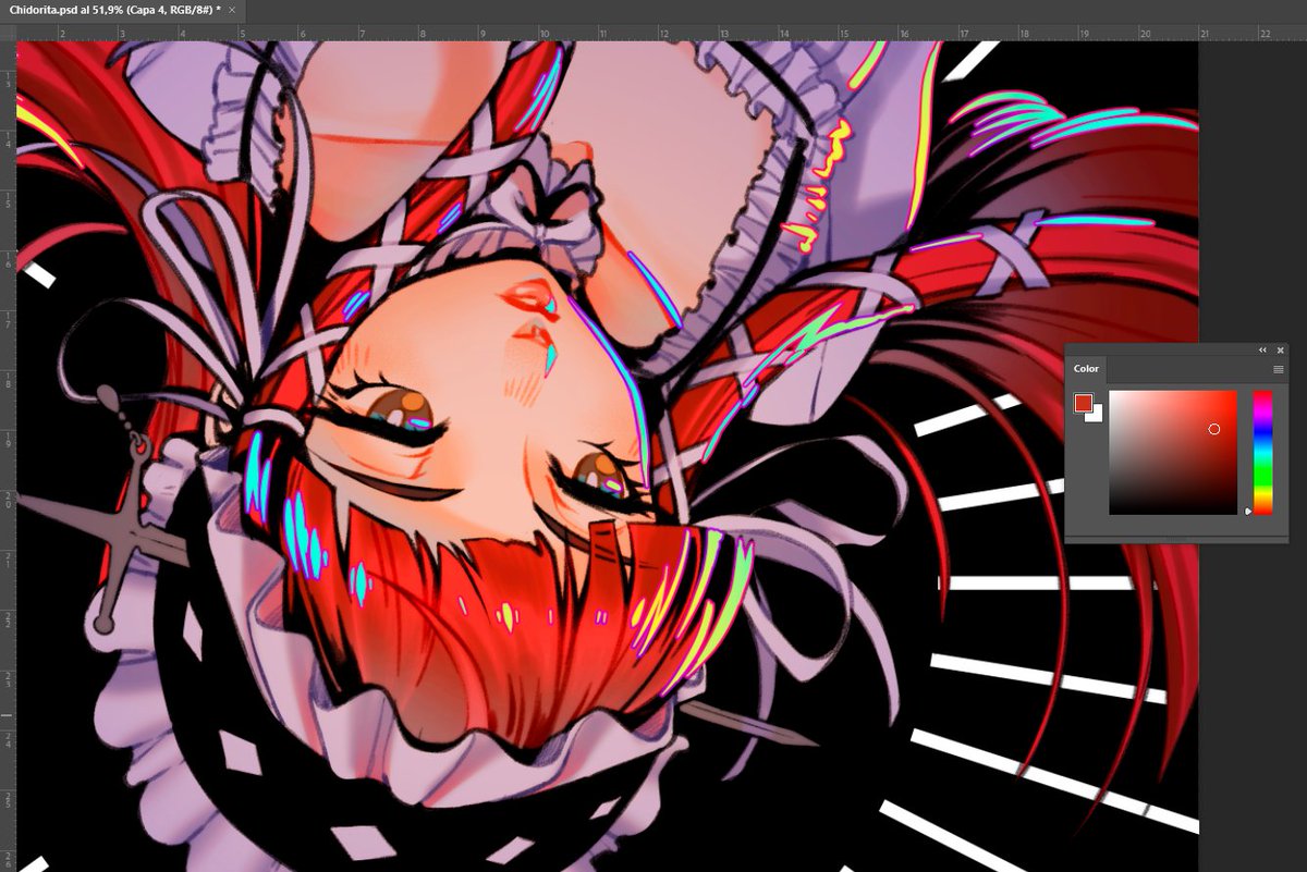 Aquaxtic's tweet image. the hanged woman #wip #p3
