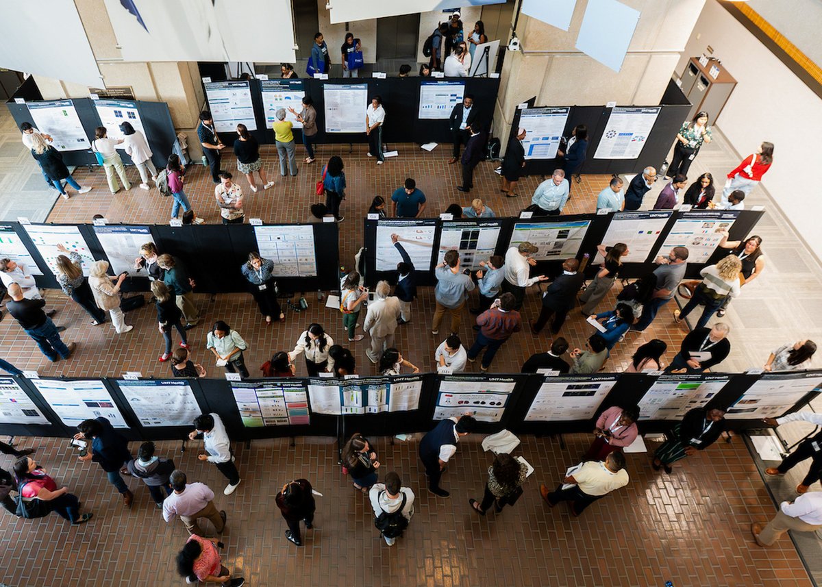 unthealth's tweet photo. UNT Health’s first in-person Research Appreciation Day since the pandemic was one to remember! Student from universities across North Texas joined our campus to present their research and celebrate innovation. 🔬

Congrats to all of our participants! https://t.co/vpS0b7ekpl https://t.co/PM4pOj7JST