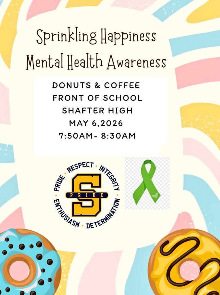 parentcenterSHS's tweet photo. Join us for Donuts &amp; Coffee on Wednesday May 6, 2026
Celebrating May Mental Health Awareness Month. 💚🍩 ☕️ https://t.co/GvlulTAVLX