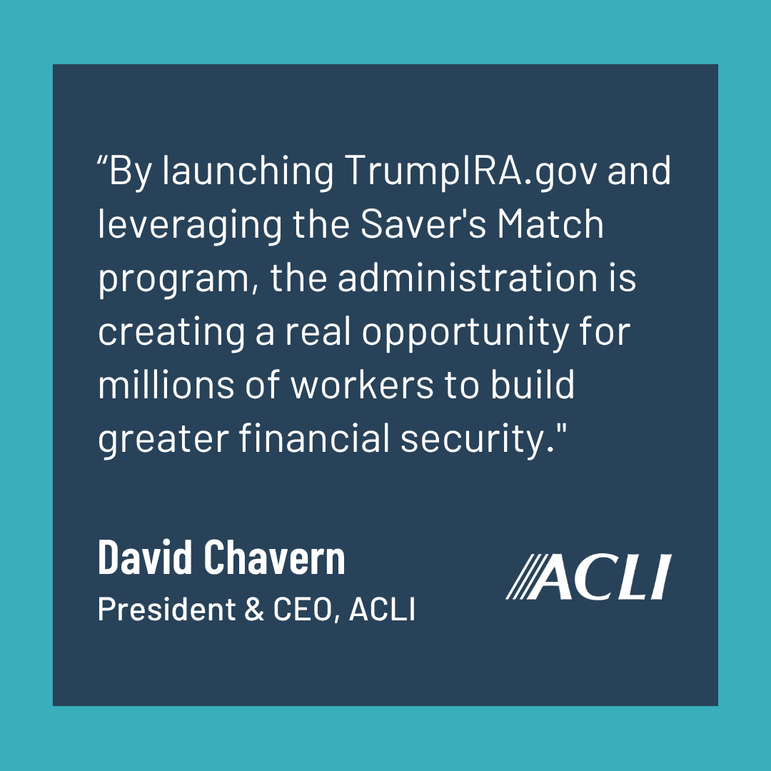 ACLINews's tweet image. ACLI applauds President Trump’s executive order expanding access to #retirement plans.

Read more comments from ACLI President &amp;amp; CEO @dchavern: bit.ly/4wjYYlY