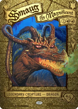 MTGGoldfish's tweet photo. Smaug is the Headliner for the Hobbit set, with very aggressive stats, immediate and lingering value. More previews at https://t.co/eP4mp7ETyg

Source: https://t.co/sez1uPofHN https://t.co/fQbLib7Kiv