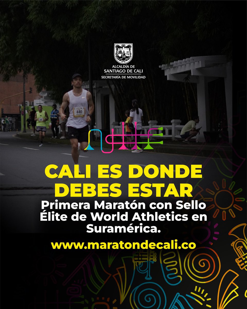 MovilidadCali's tweet image. Nuestra casa está lista para la Maratón. Deslizá y conocé la magnitud de este evento.

Este domingo 3 de mayo salí con tu bandera y alentá con toda. 💙🏃‍♂️

#MaratónDeCali #AsíRecuperamosCali