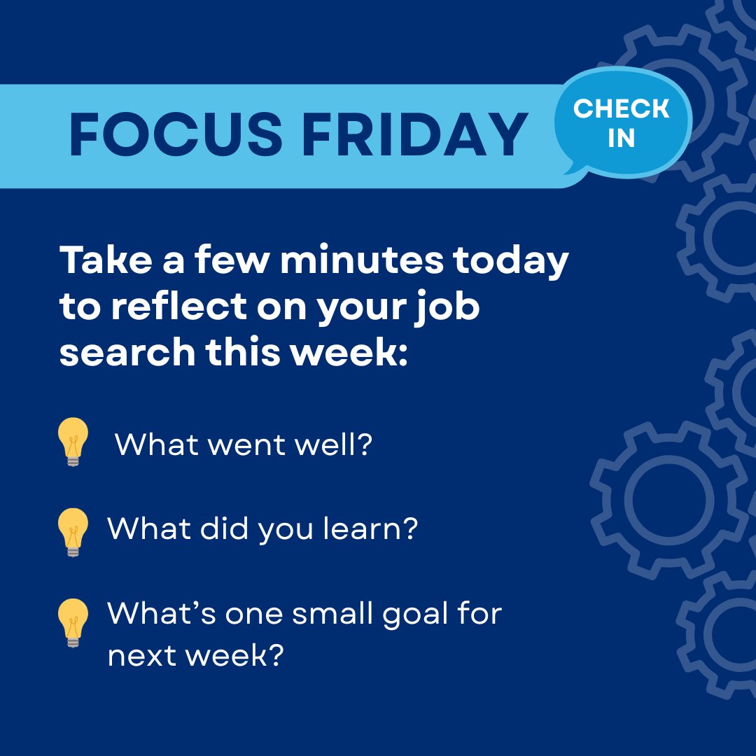 WorkBCWestshore's tweet image. ✨ Focus Friday: Reflect &amp;amp; Reset

Progress doesn’t have to be big to matter. Celebrating small wins and setting simple goals can help you stay motivated and focused.

Reset, recharge, and step into next week with confidence.

#FeelGoodFriday #JobSearchTips