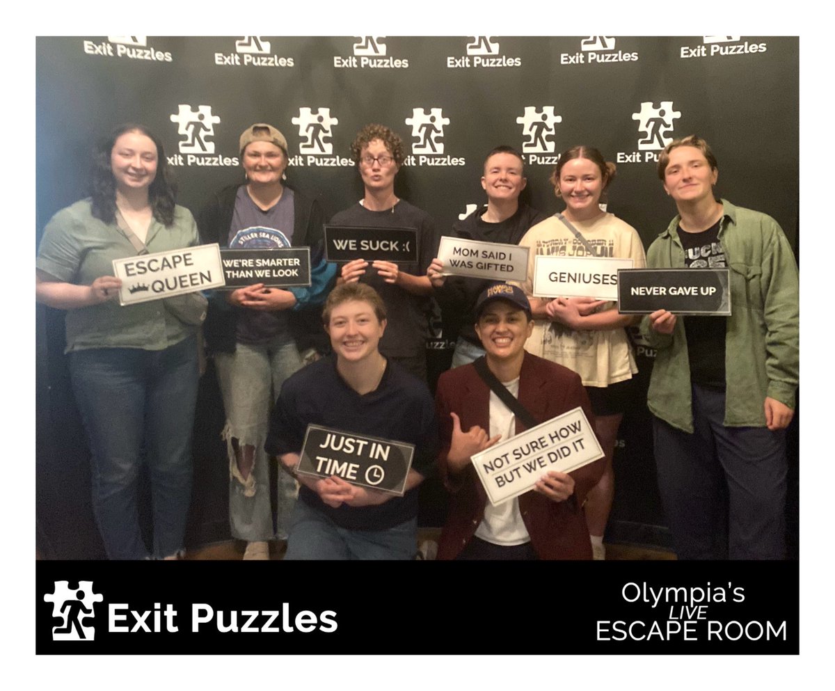 ExitPuzzles's tweet image. Escaped with 19 seconds remaining! Great job team! That was super close 😜

ExitPuzzles.com - Olympia Escape Room 

#EscapeRoom #EscapeRooms #Olympia #WashingtonState
