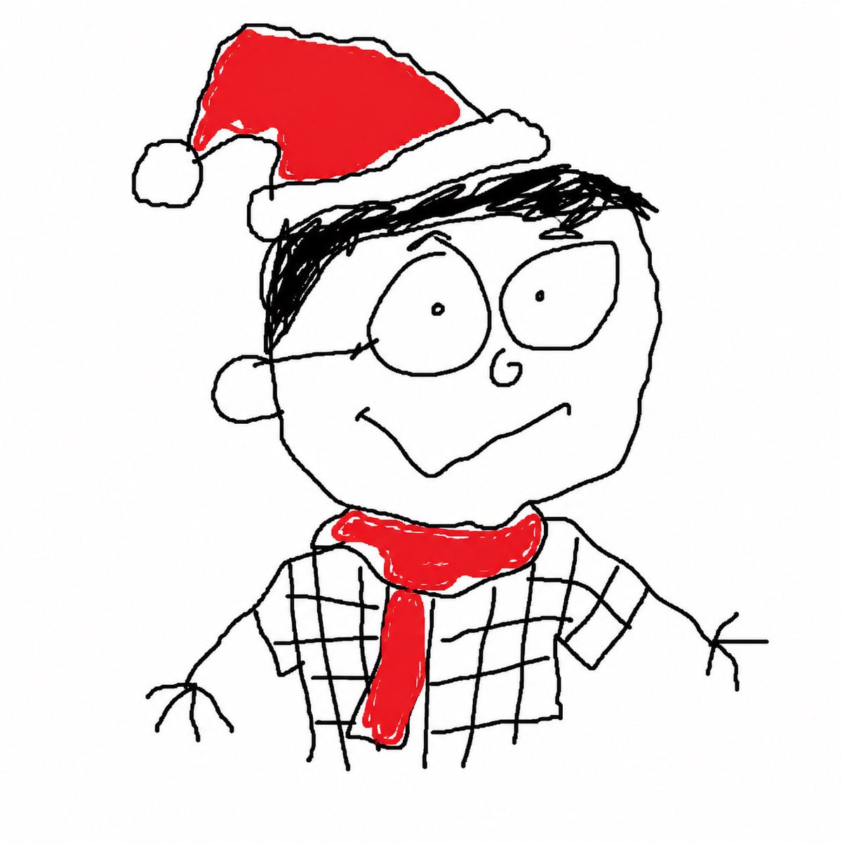 Redraw the attached image in the most clumsy, scribbly, and utterly ...