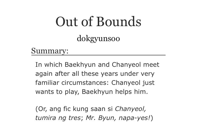ChanBaek Filipino AU/Fic Recs tweet media