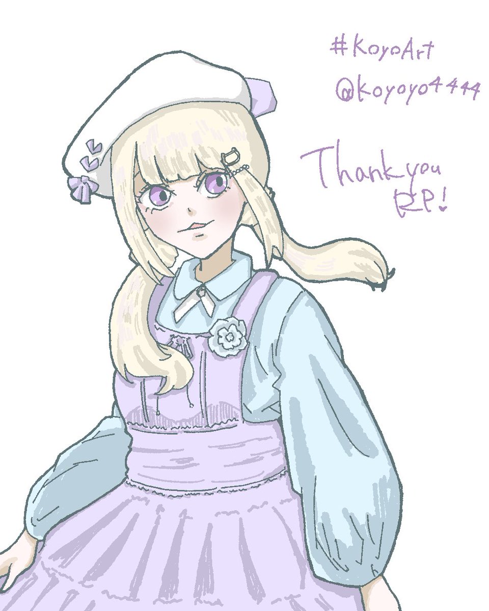 RTありがとうございました！ 衣装アレンジしてみましたのん。かわよ～。 <a href="/Koyoyo44446/">可悠悠🪻Koyoyo 【涙ぼくろを描いてください】</a>　＃KoyoyoArt