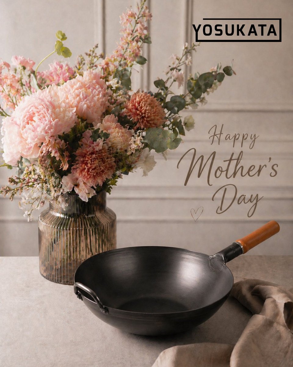 YosukataWok's tweet image. This Mother’s Day, give more than flowers 💐
Give moments. Give flavor. 
A Yosukata carbon steel wok turns everyday cooking into something special.
Make this Mother’s Day taste unforgettable ❤️
#MothersDay #GiftForMom #HomeCooking #FoodLovers #WokCooking #Yosukata