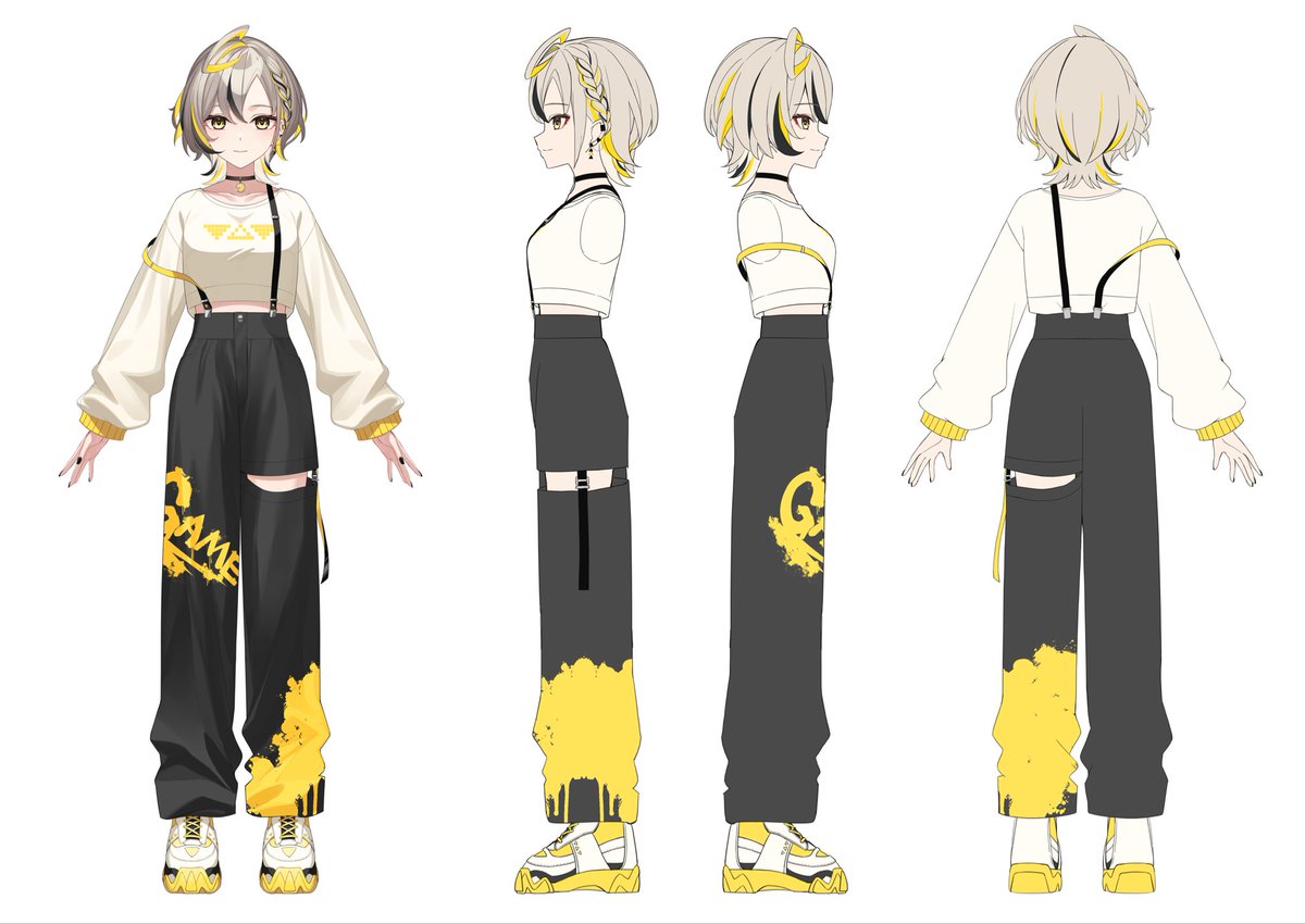 ⋆͛📣三面図公開.ᐟ.ᐟ

配信では既に公開済みでしたが、Xではまだ公開していなかったのでドドドンッッッ！！！✨

普段見れないところが見えちゃいますね〜👀

こちらはママの竹花ノート( <a href="/nano_phan/">竹花ノート🎍</a> )様に制作していただきました！
ありがとうございます！！🙇‍♀️

※リプ巻き込み注意です⚠️