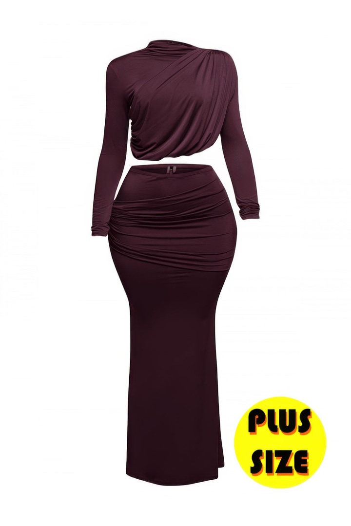 4allseason's tweet image. Effortless chic with our Plus Size Shirring Detailed Top &amp;amp; Long Skirt Set 🌟 Soft, stretchy fabric flatters every curve. Shop now: allseasonfashion.com/products/kgl2-… #PlusSizeStyle #CurvyFashion #TwoPieceSet