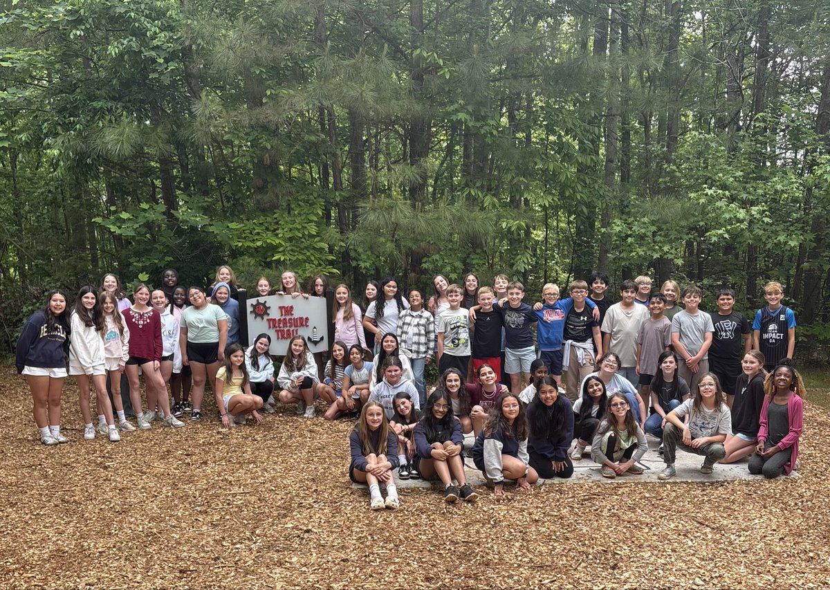 PickettsMillES's tweet photo. Today, a group of 56 fifth graders became the very first students to experience our brand new Treasure Trail! This exciting addition not only connects two schools, but also brings together two communities. https://t.co/V38QIEYnhD