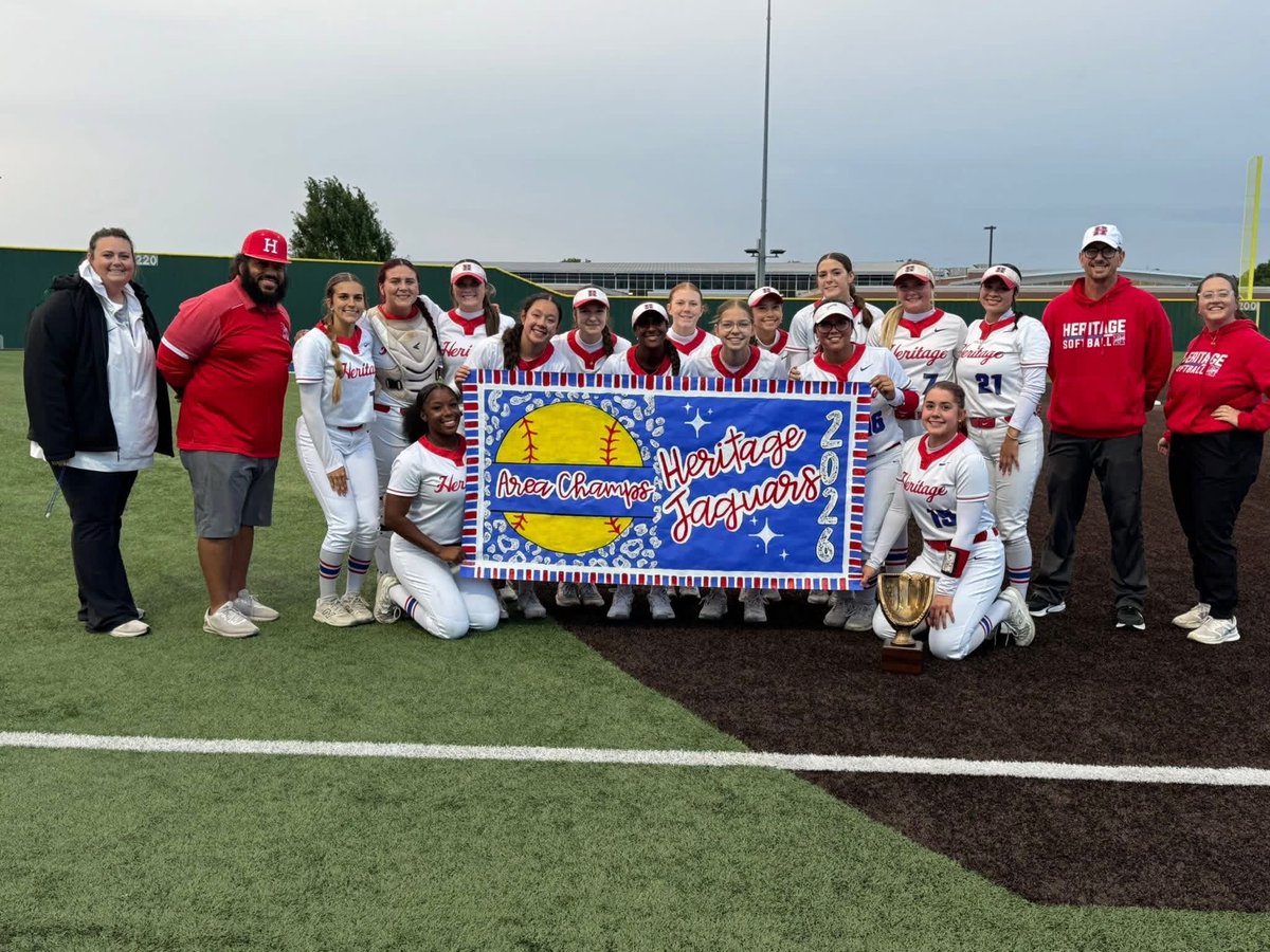 HHSJagSoftball's tweet photo. Heritage Jag Softball= Area Champs
🏆🏆. Wilson 2- Heritage 14
Great job tonight ladies! On to the regional semifinal!
@MidloHeritage @MISD_Athletics @GMsportsmedia1 @TXPrepSoftball @TxHS_Softball https://t.co/xMw3h2MvX2