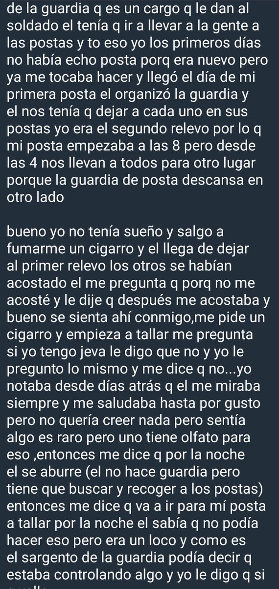 relatosgaycuba's tweet photo. "En el servicio militar mi sargento de la guardia se fijó en mi. Una noche de posta me hizo una propuesta que no esperaba". ¿Viviste algo parecido en el servicio?,  cuenta abajo 👇 o en el canal de telegram donde puedes enviar historias anónimamente 👉🇨🇺🔗 https://t.co/kAMZY2RGVj https://t.co/Q3wMG0bhdw