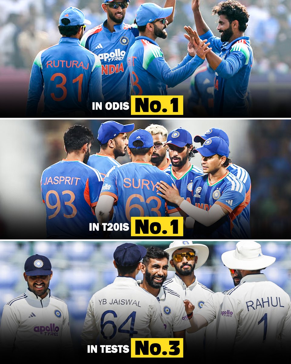 Rajat0925's tweet image. Red-ball rise 📈🏏
White-ball dominance 👑🔥
Team India continue to shine across formats 🇮🇳

#TeamIndia #Cricket #thecricketverse12
image credit - @bcci @ICC