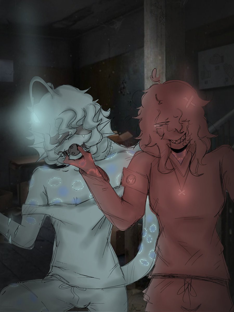 C0ffeCak3's tweet image. Toxic relationship. (Lore of my Oc) #dibujo #digital #masoquismo #oc_art #lore