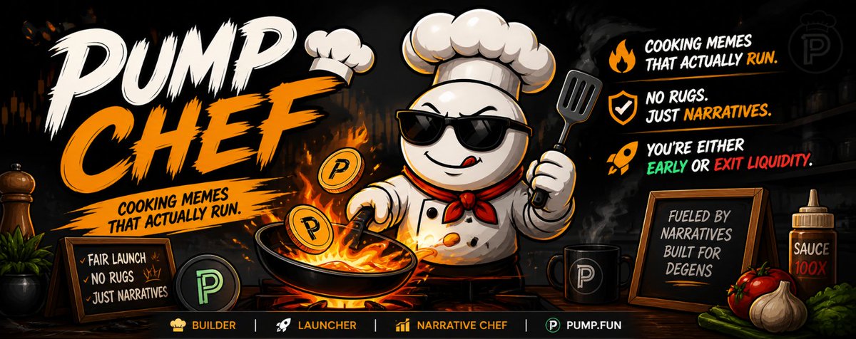 pump_chef's tweet photo. Building a long-term meme coins community.

No hype spam. No fake promises.

Just early narratives + consistent updates.

Telegram is now open: https://t.co/dV224kwY9s

#CryptoCommunity #CryptoAlpha #Altseason #EarlyAccess #DeGen #Crypto #Memecoin #DeFi #Web3 https://t.co/fIHoSkNewT