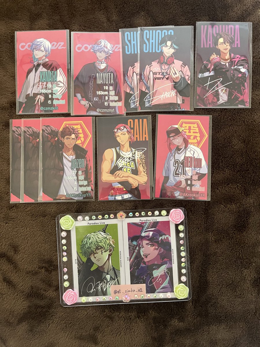 s2_simba_s2's tweet photo. 【交換】Paradox Live パラライ revengers プロフィールカード プロカ

譲：珂波汰、那由汰、忠成、憧吾、依織、善、紗月
      怜央

求：S▶︎斗真、葵、善、
      N▶︎忠成、憧吾、依織
      (集まり次第S、N北斎)

コンプ目的
1枚からでも可
お心当たりのある方はお気軽にお声掛け下さい🙇‍♀️" https://t.co/E8Tmb61Gkp
