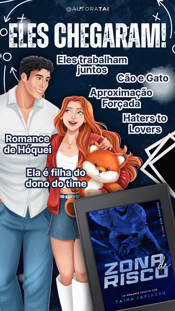 🤎ALERTA DE LANÇAMENTO 🤎

Zona De Risco - Tainá Japiassu

Disponível na Amazon e no Kindle Unlimited.

📸Hockey profissional 
🏒Haters to lovers 
📸Aproximação Forçada 
🏒Cão e gato 
📸Trabalham Juntos 
🏒Ela é filha do Dono do Time 

🔗amzn.to/3OS4Kuc