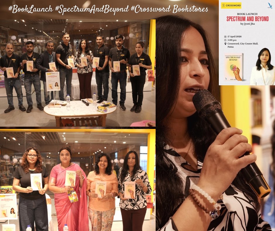 Imjyoti5's tweet photo. “The event highlighted the role of literature in breaking social stigma and encouraging informed conversations about developmental conditions.”
- The Literary Mirror
#BookLaunch #SpectrumAndBeyond @crossword_book
Grateful and elated!
https://t.co/HebCAXWs0r https://t.co/6n5tPNZPYP