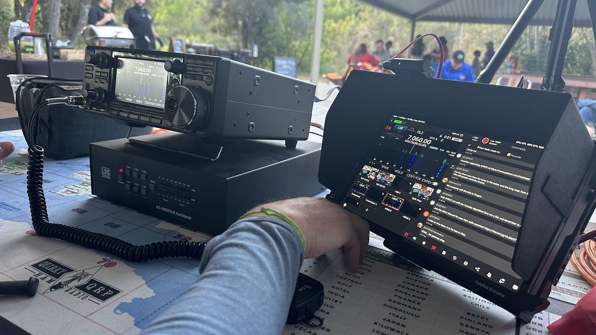 K7AGE's tweet image. IC-7300 MKII HDMI into @Hoshnasi live stream box. #hamradio @IcomAmericaInc