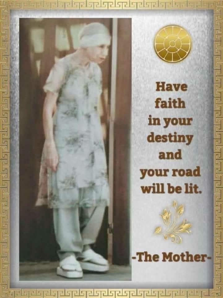 SheTheSupreme's tweet photo. For those who have within them a sincere call for the Divine, however the mind or vital may present difficulties or attacks come or the progress be slow and painful,—even if they fall back or fall away from the path for a time, the psychic always prevails in the end and the Divine Help proves effective. Trust in that and persevere—then the goal is sure.

Sri Aurobindo